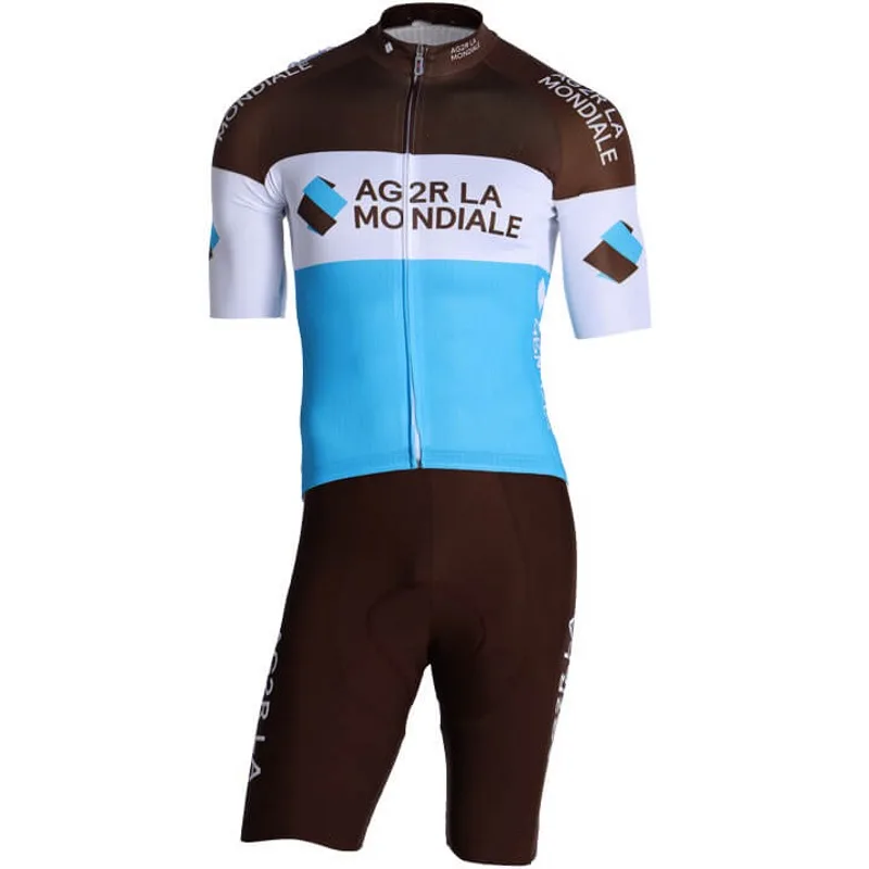 

2019 pro team AG2R aero Cycling skinsuit one piece Short sleeve summer bodysuit bike clothing MTB Ropa Ciclismo speedsuit