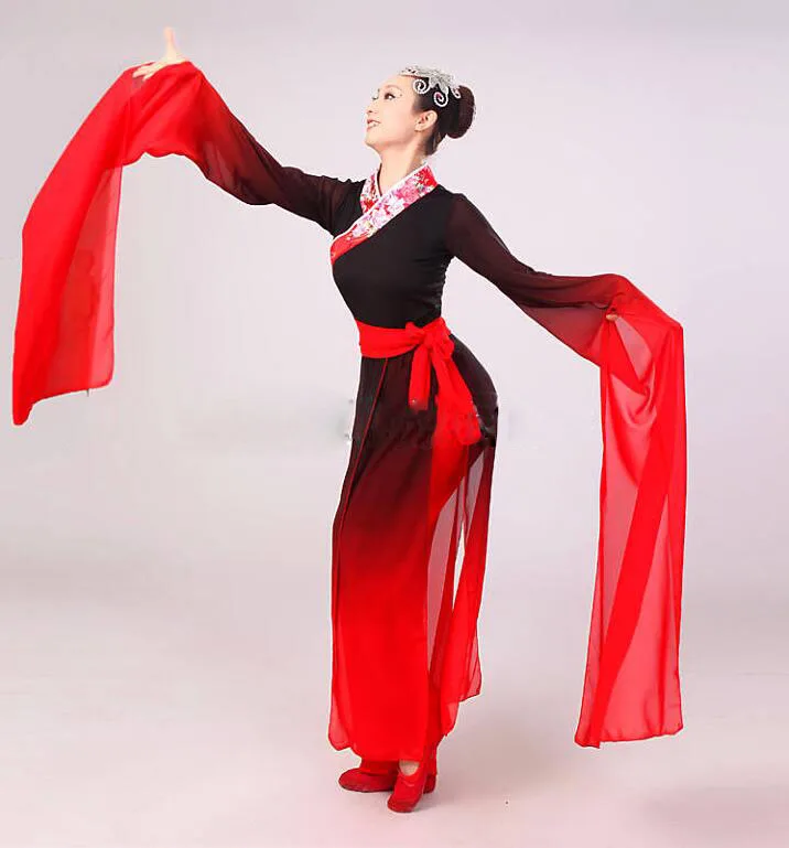 Hanfu одежда классический в стиле ханьфу костюмы для сценических выступлений сказочный костюм китайские женские Hanfu древний костюм одежда с длинными рукавами - Цвет: black with red