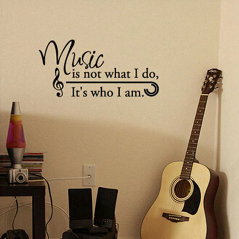 

Music is not what I do, It's who I am - Music Wall Decals Sticker studio music room