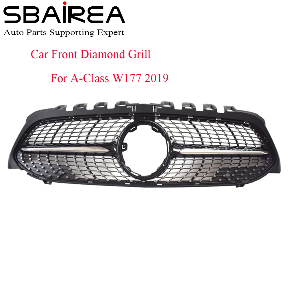 SBAIREA Car Front Grill For Mercedes Benz W177 GTR Grill AMG Bumper Car