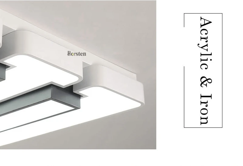 Creative Modern Ceiling Lights Black and White Iron Acrylic Ceiling Lamp For Living Room Bedroom Remote Control Lighting Fixtures (12)