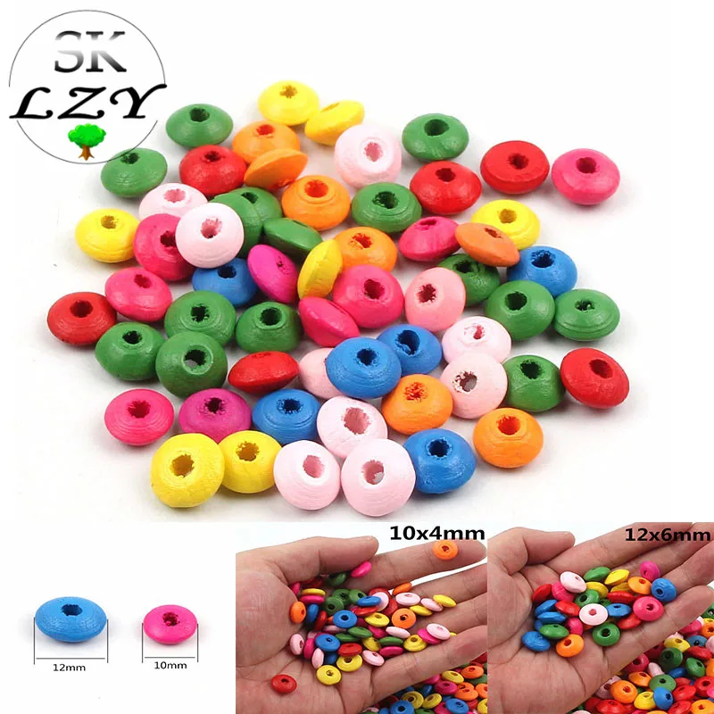 

100PCS Candy Color Wooden Beads DIY Creative Loose Beads Handmade Lead-free Beaded Bracelet Jewelry Accessories
