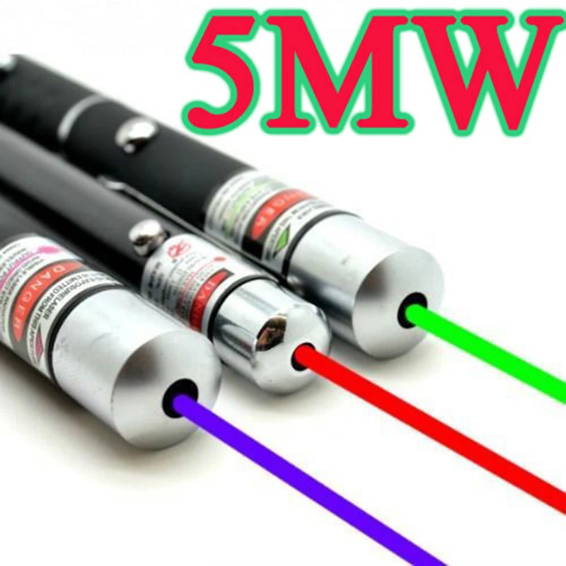 Powerful Green Red Blue Laser Pointer Pen Beam Light 5mW Professional