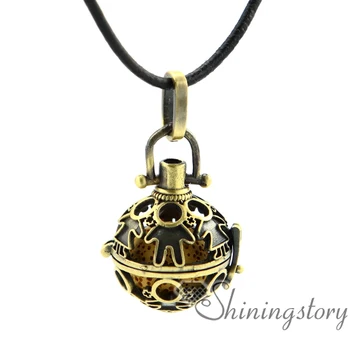 

man openwork diffuser necklace aromatherapy lockets wholesale lockets necklaces essential oils jewelry lava volcanic stone metal