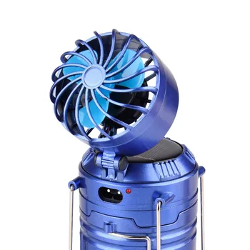 

Solar Rechargeable Fan Multi-function LED Light Camping Table Lamp Flashlight Tool QJ888