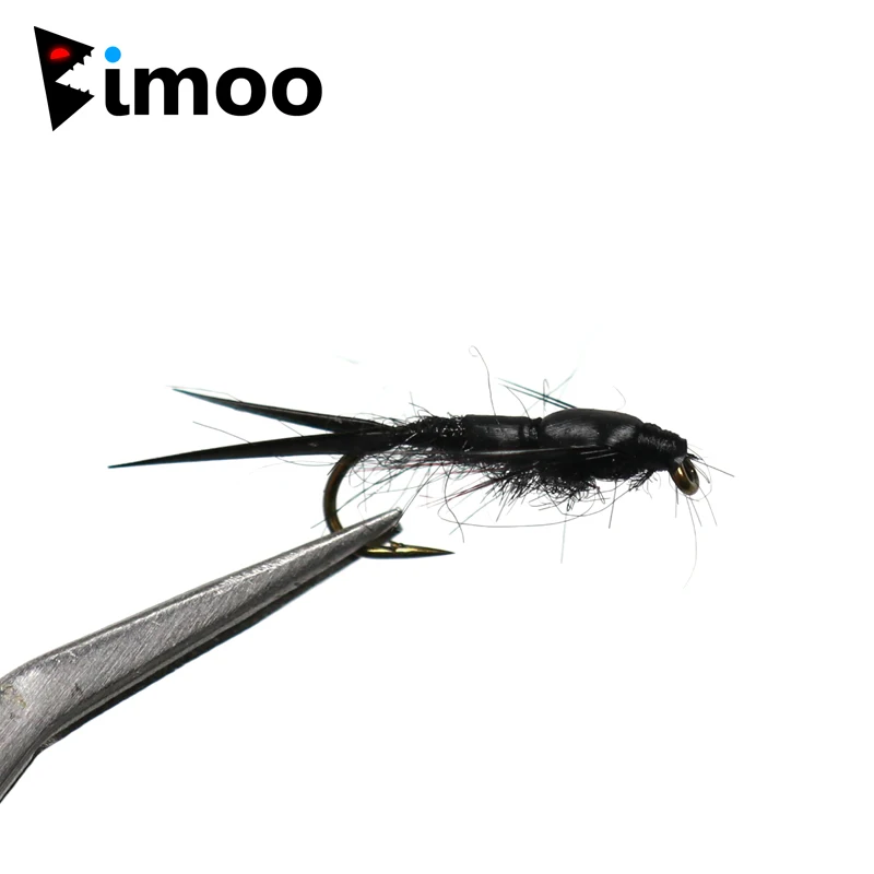

Bimoo 10pcs #12 Black Stonefly Nymph Flies Trout Fly Fishing B