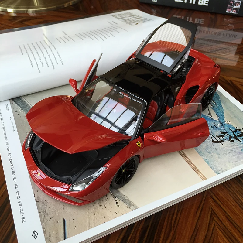 Литой металл Fine Edition 1/18 Supercar 488GTB Настольный дисплей коллекция моделей игрушек для детей