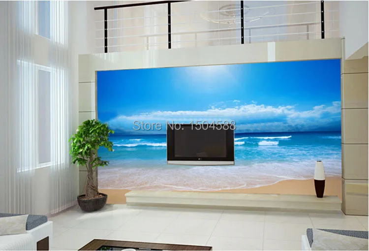 Подгонянный размер 3D пляж море океан небо пейзаж фотообои обои для гостиной спальни домашний Декор нетканые обои