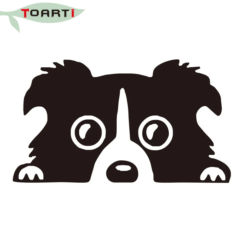 

Border Collie Dog Pet Personality Reflective Glass Rear Pet Car Sticker Vinyl Adhesive Auto Bumper Accessories Decals Black