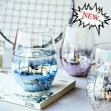 Креативная Звездная стеклянная кружка для молока, кофе, сока, виски, пива, гальваническая чашка для холодных напитков, Прямая поставка и