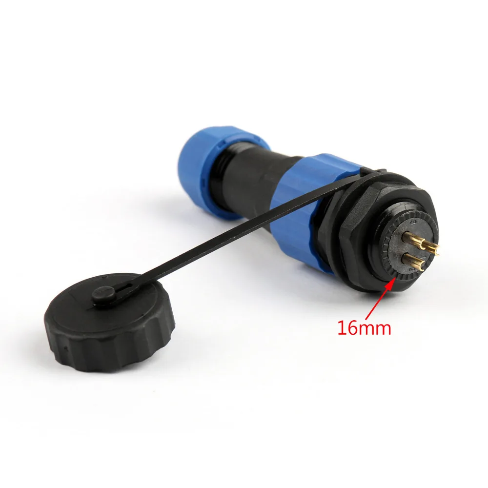 

Areyourshop SP16 Series 3Pin IP68 Circular Cable Plug Jack & Socket Connector with Waterproof 16mm 1PCS New Arrival Connector