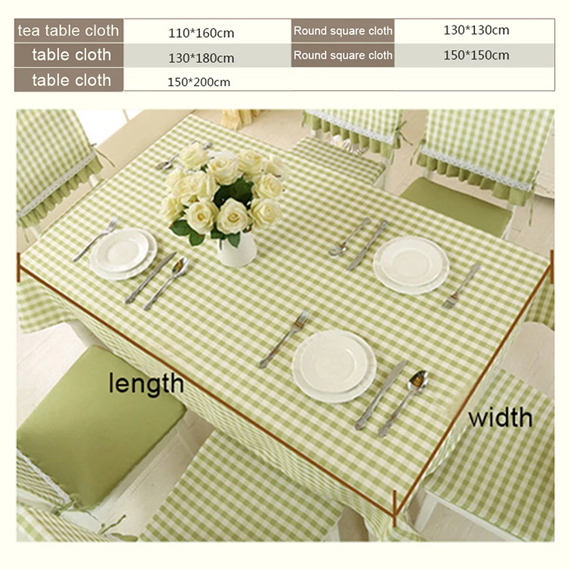 4 цвета, вечерние скатерти в клетку, скатерти в крашеную пряжу для дома, столовой, 1 шт./лот