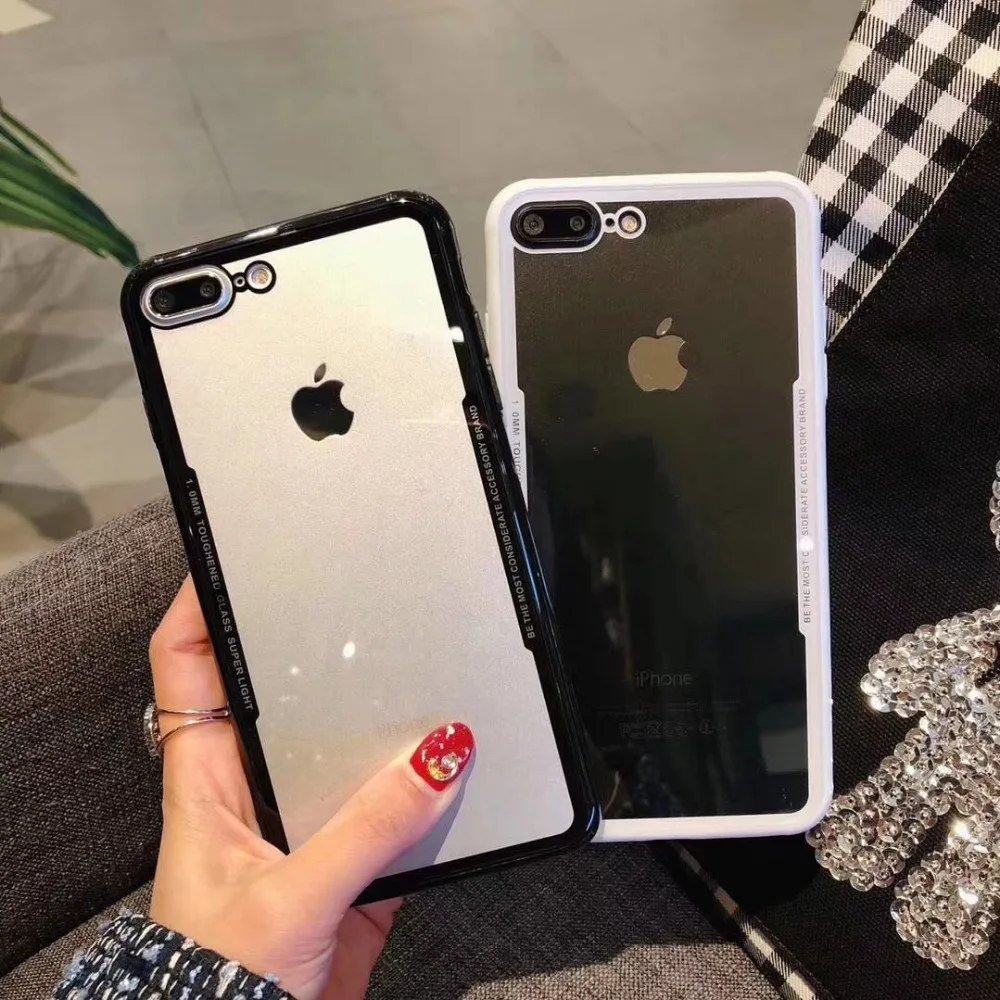 (1PC) new clear tempered glass Phones Case for Apple iPhone X 5.8" 6 6s