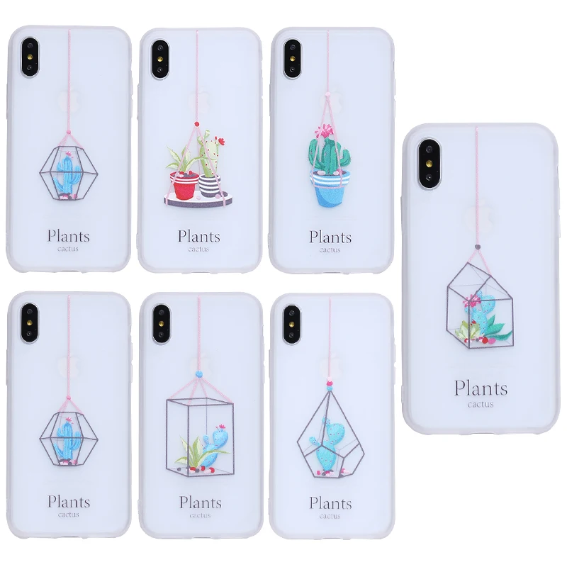 

Flower Plants Cartoon Patterned Phone Case for Soft TPU Case for Iphone 11 Pro 6 6s 7 7Plus 8 8Plus XS Max Cover Fundas Cover