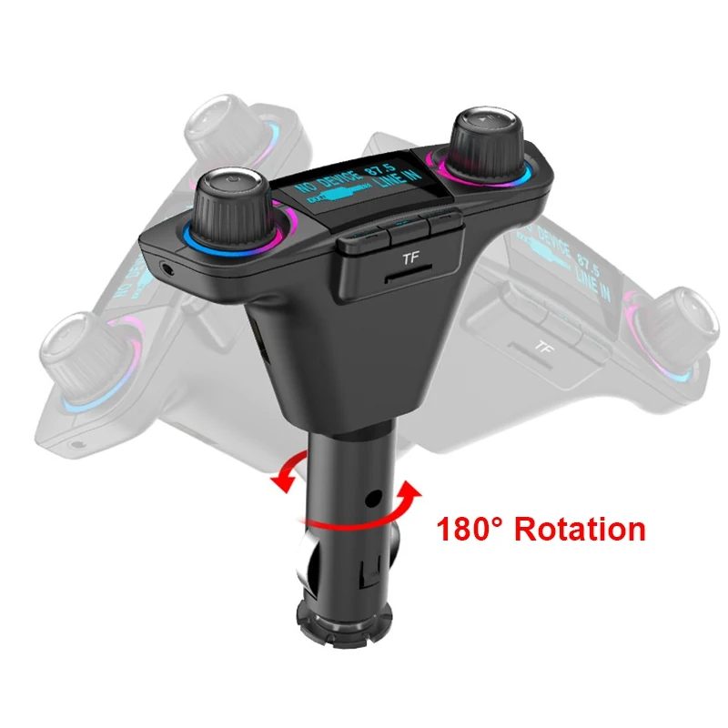 VicTsing Car MP3 Player FM Transmitter BT06 Bluetooth 4.0 MP3 Player Handsfree Bluetooth Car Kits Radio Audio Adapter 5V 2.1A    (20)