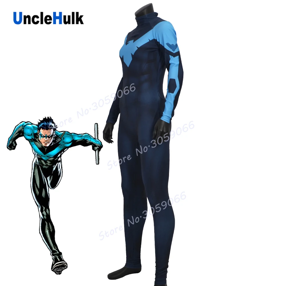 Костюм найтвинга пурпурно синий костюм спандекса | UncleHulk|nightwing costume|spandex lycralycra catsuit