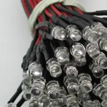 F3 3 мм теплый белый красный зеленый синий желтый оранжевый розового и фиолетового цветов RGB 12 В светодиодный свет лампы с 20 см провод для игрушек DIY Plug x 100 шт