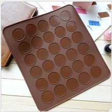 26*29 см печенье торт антипригарный силиконовый коврик форма для Рождественской Выпечки, маффинов/миндаля 30 отверстий DIY круглые инструменты для выпечки