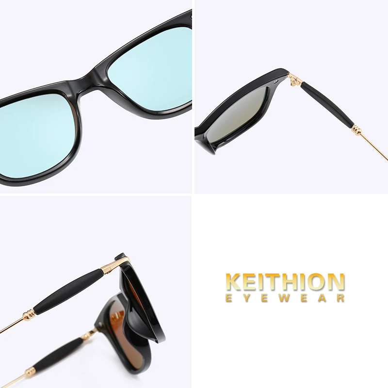 KEITHION Brand Design Classic Polarized Sunglasses Men Women Driving Square Frame Sun Glasses UV400 Eyewear