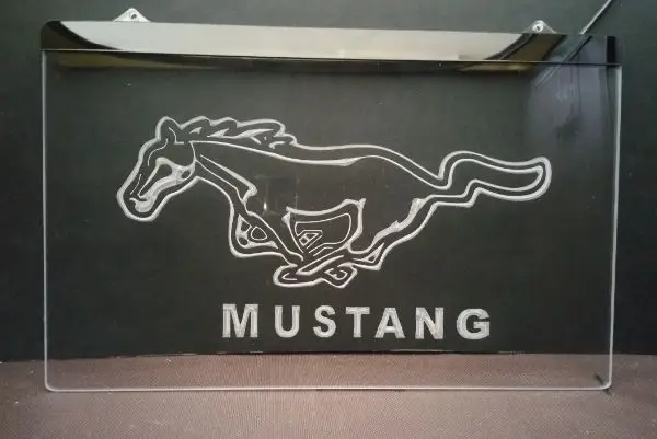 B37 логотипом Mustang пивной бар Паб Клуб 3d знаки светодиодный неоновый светильник