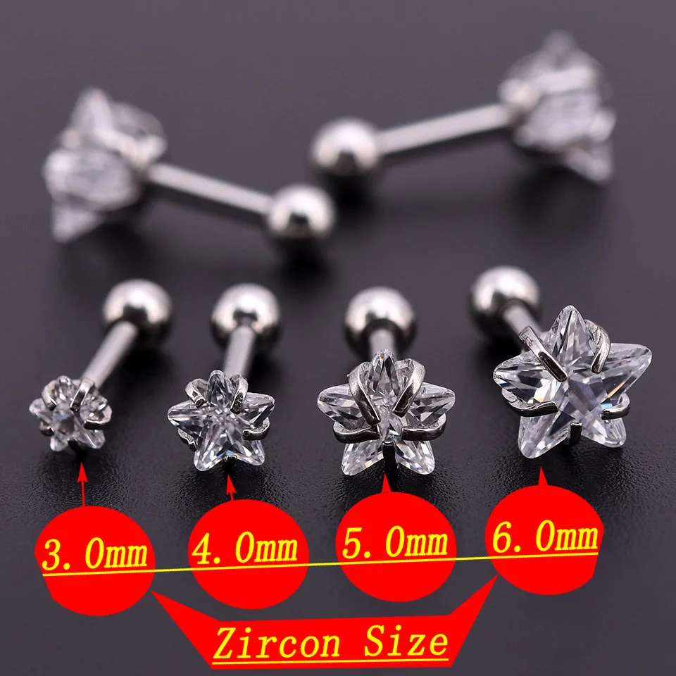 Кольцо для пирсинга с круглым шариком 5 шт.|body piercing jewelry|piercing jewelrystainless steel barbell |