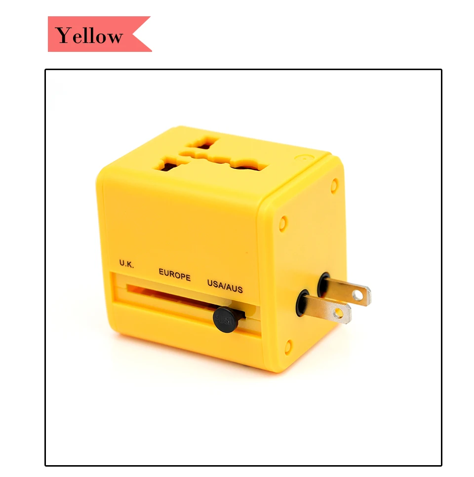 Pretty Electronic Universal Travel Adapter  Electric Plugs Sockets Converter USAUUKEUCN Dual USB Charging Electrical Power  (13)