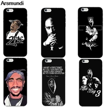 Arsmundi 2018 Новый 2Pac Тупак Шакур Телефонные чехлы для iphone 4S 5C 5S 6 6 S 7 8 Plus X случае crystal Clear Мягкие TPU крышка Чехол