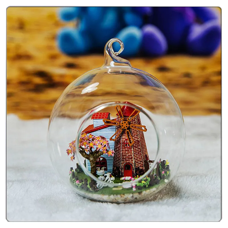 Kit de muebles de casa de muñecas DIY Micro Paisaje bola de cristal