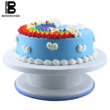 27 см пластиковые инструменты для выпечки Non-slip торт декоративная основа платформа поворотного стола круглой вращающейся вращающаяся подставка для пирожных поворотная пластина