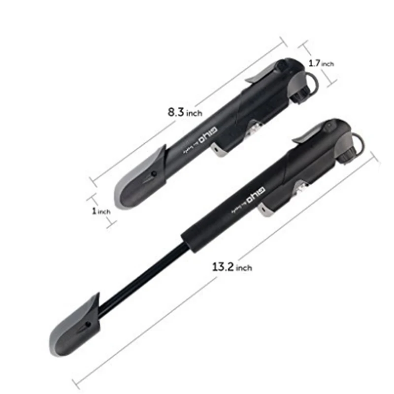 Мини насос для велосипеда 120 PSI с манометром от GIYO 41s подходит Presta & Schrader не требует