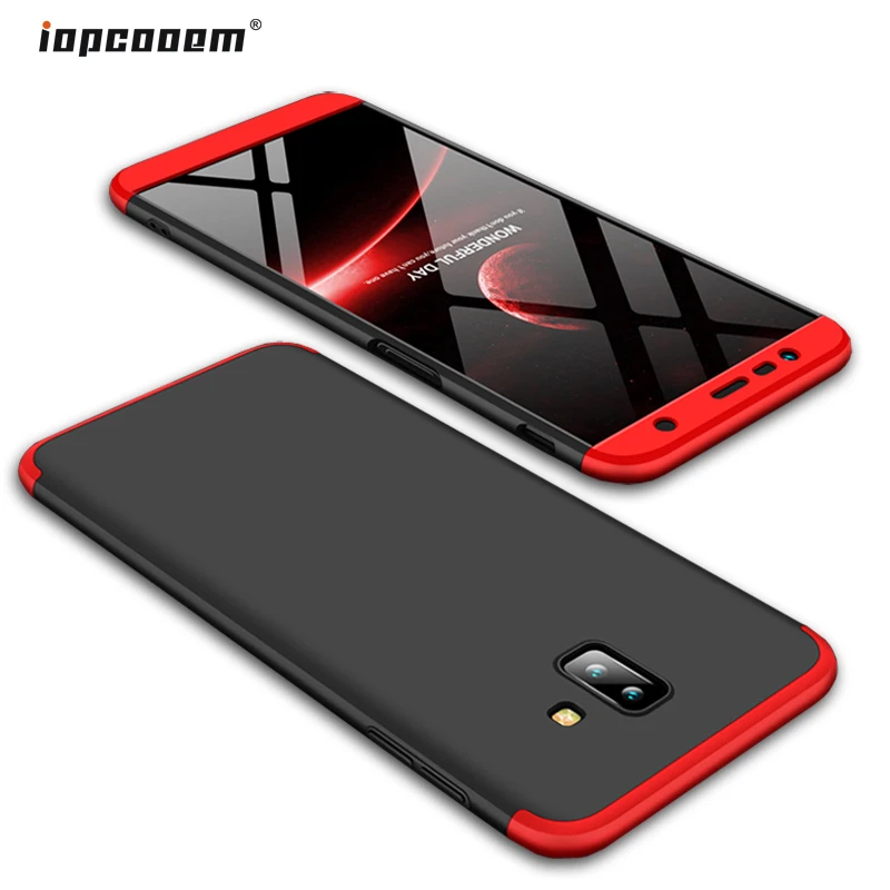 

For Samsung J6 Plus Case 360 Degree Full Body Cover Case For Samsung J6 Prime Hard Plastic Protective Coque 6''