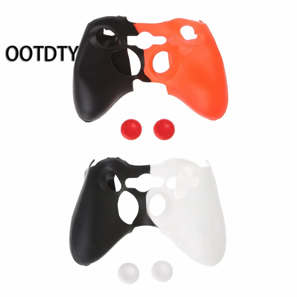 Buy Double Color Silicone Gamepad Cover Case 2 Joystick Cap For XBOX 360