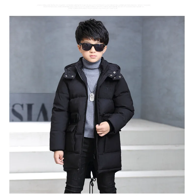 Boys Coat Winter New Down Jackets for Boy Kids Clothing Warm Autumn Thicker Cotton Children Outdoor Hooded Windproof Parkas