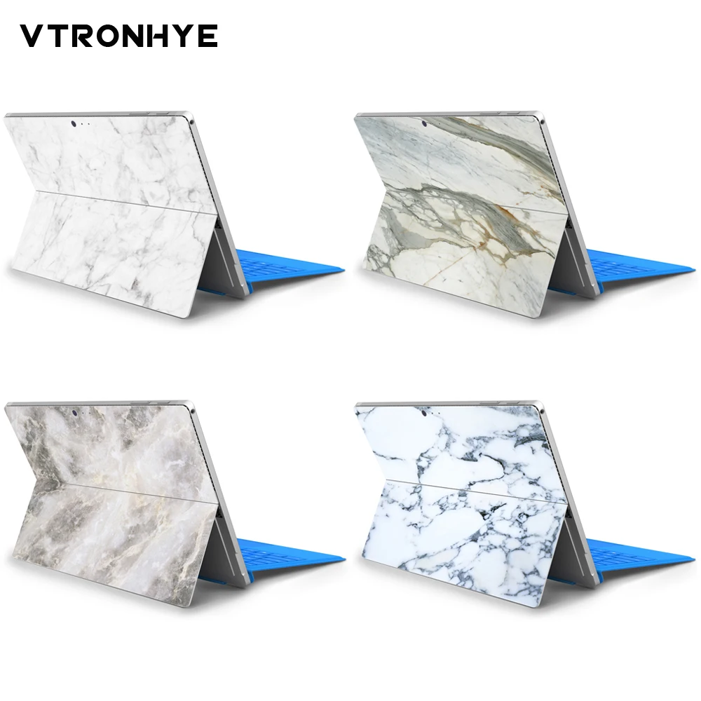 

Marble series Laptop Skins for Microsoft Surface Pro 4 Pro 5 Pro 6 High Quality Decoration Back Cover PVC Vinyl Decal Stickers