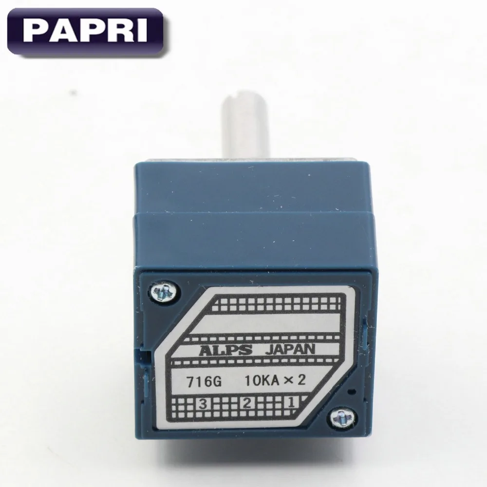 PAPRI 1 шт. Япония ALPS RK27 2*10K стерео регулятор громкости потенциометр круглый вал 6 мм