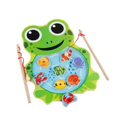 Креативный деревянный магнитный Рыболовный набор игрушек для маленьких детей, обучающий Обучающий игровой набор, игрушечная Рыбалка для