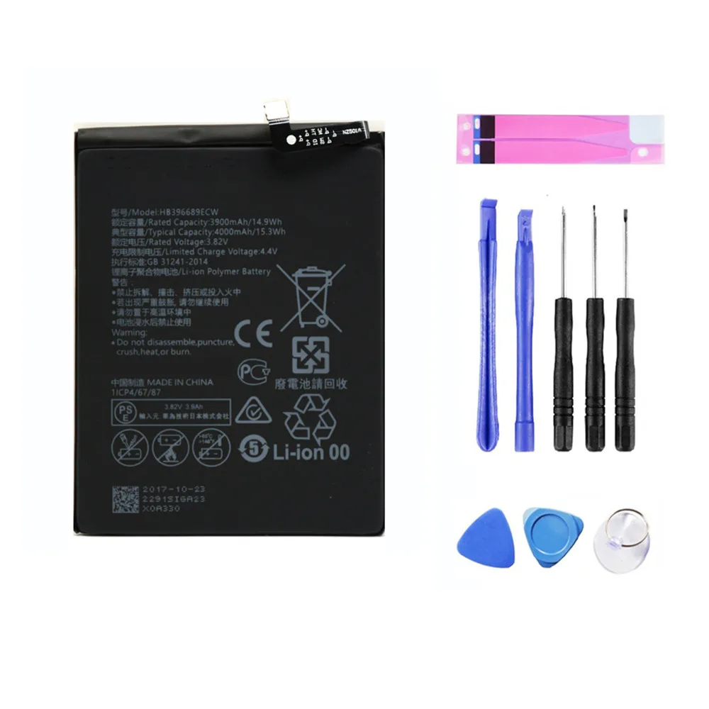 

Original Li-ion Rechargeable Phone Battery For Huawei Mate 9 HB396689ECW Replacement Batteries 4000mah + Free Tools
