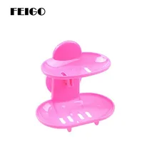 FEIGO 1 шт. для хранения ванной комнаты двухслойные коробки для мыла мощная присоска вакуум всасывания Soapboxs кухня коробка для хранения Органайзер F125