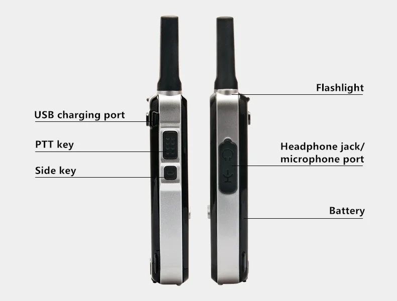 HZT-T6 рация мини семейный отель двухстороннее радио УВЧ 5 Вт usb зарядка рация радио приемопередатчик