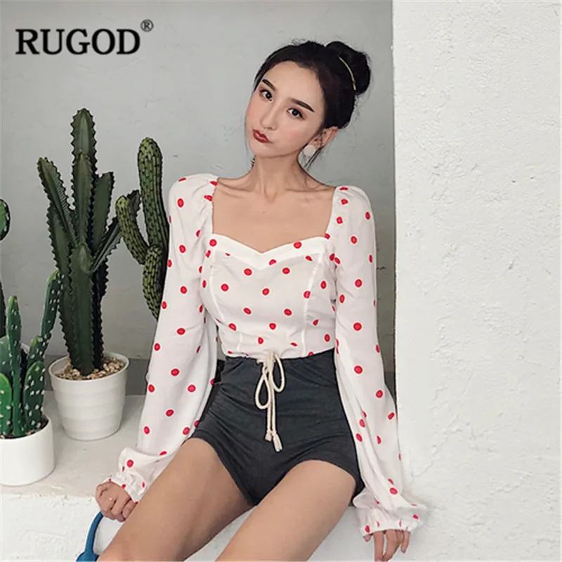 

RUGOD 2019 New Women Long Puff Sleeve Off Shoulder Blouse Elegant Yellow black Red Women Summer Maxi Top Mujeres blusa