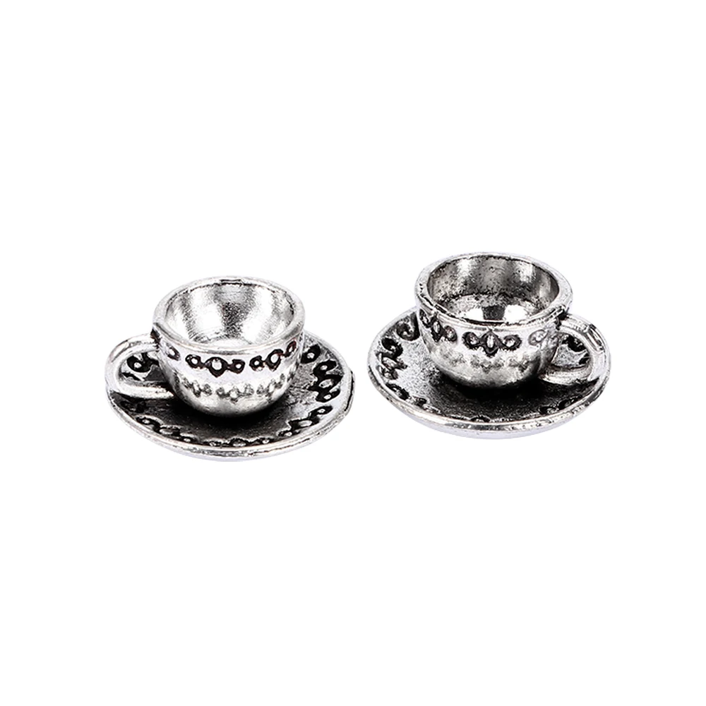 10Pcs Antique Sliver Cute 3D Coffee Cup Design Charms Handmade Teacup Charms for Jewelry Making Pendants for Necklace 10Pcs Antique Sliver Cute 3D Coffee Cup Design Charms Handmade Teacup Charms for Jewelry Making Pendants for Necklace