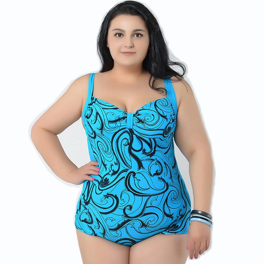 Black Swimsuit Feminino Plus Size Strappy One Piece Swimwear Women Padded Monokini Femme Printed Bathing Suits 2017 plus-size-black-swimsuit : image Black Swimsuit Feminino Plus Size Strappy One Piece Swimwear Women Padded Monokini Femme Printed Bathing Suits 2017 plus-size-black-swimsuit
