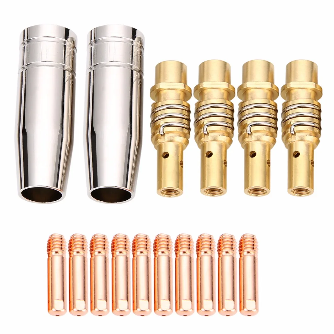 11pcs Durable MIG Welding Welder Torch Nozzles Tip Holder Contact Tips