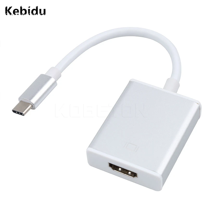 Kebidu USB 3 1 TYPE C мужчина к HDMI 2K * 4K переходник с внутренней резьбой кабель для зарядки