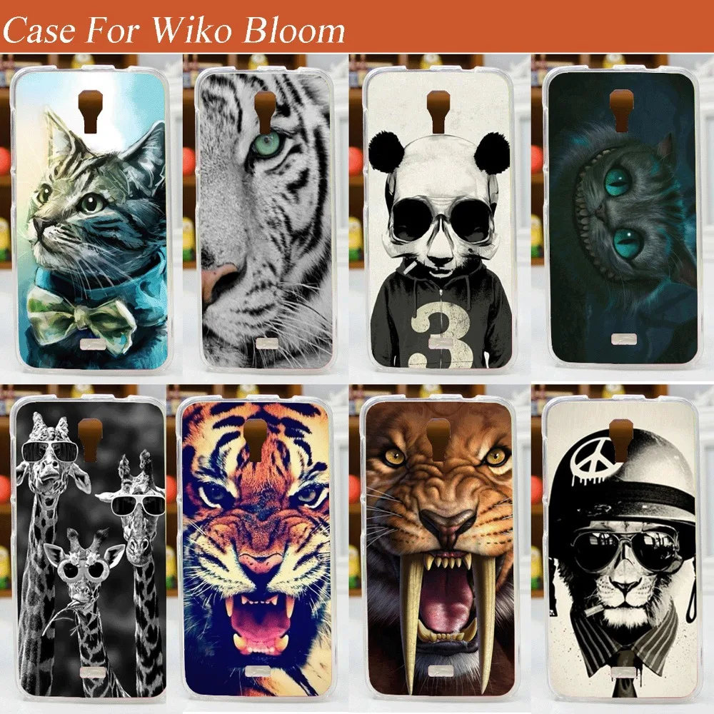 

High Quality Hard Cover Patterns Case For Wiko Bloom Mobile Phone Cases DIY Protective Back Covers Colorful animal Design