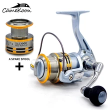 CAMEKOON спиннинговая Рыболовная катушка 9+ 1 Шариковые подшипники 5,5: 1 Передаточное отношение гладкая спиннинговая катушка с бесплатной запасной алюминиевой катушкой