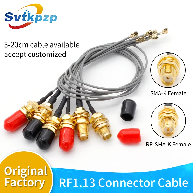 

1PCS IPEX1.13 SMA Antenna Extension Cable RP SMA-K Female Connector RF Extension IPX1.13 Coaxial Cable for Network