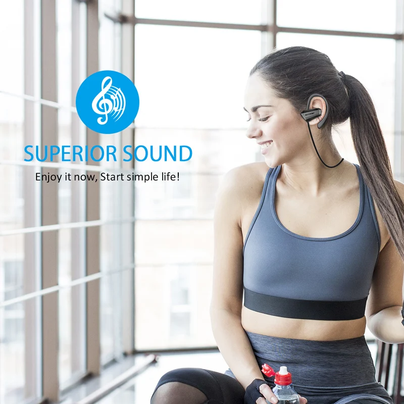 BlitzWolf Wireless bluetooth V4.1 Earphone Sport Earhooks Headset IPX5 Waterproof Heavy Bass Headphone With Mic For Phone