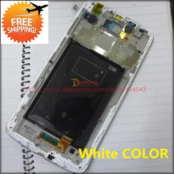 

100% Tested Touch Screen LCD Display Assembly Digitizer + Frame For LG G Pro 2 F350 D830 D837 D838 White Black,+Track No.1pc