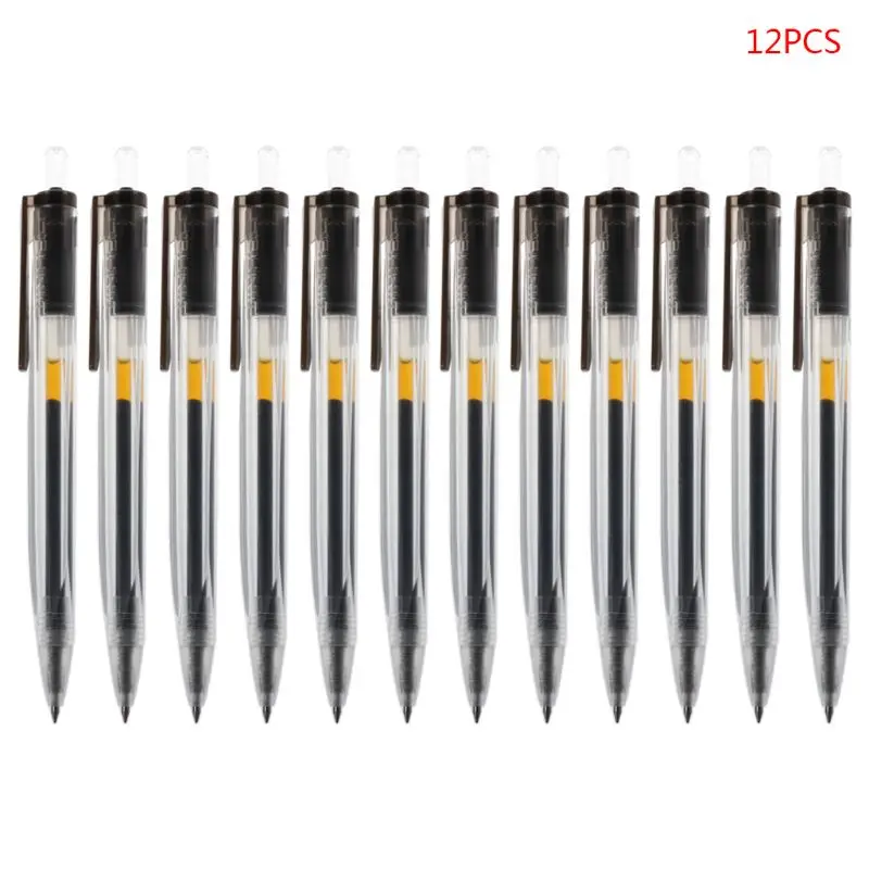 

12pcs 555A Gel Pen 0.5mm Fine Nib Neutral Pens Writing Tool School Office Supplies Stationery